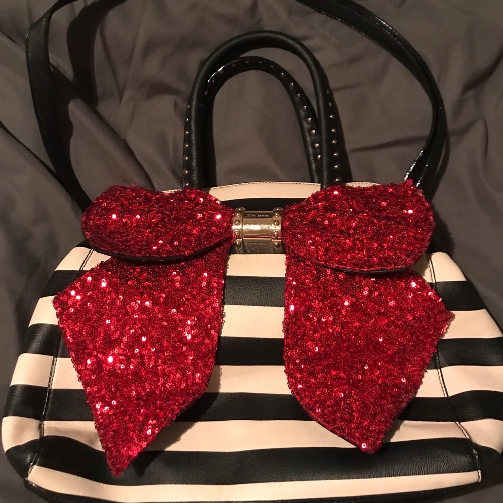 Betsey Johnson striped purse!